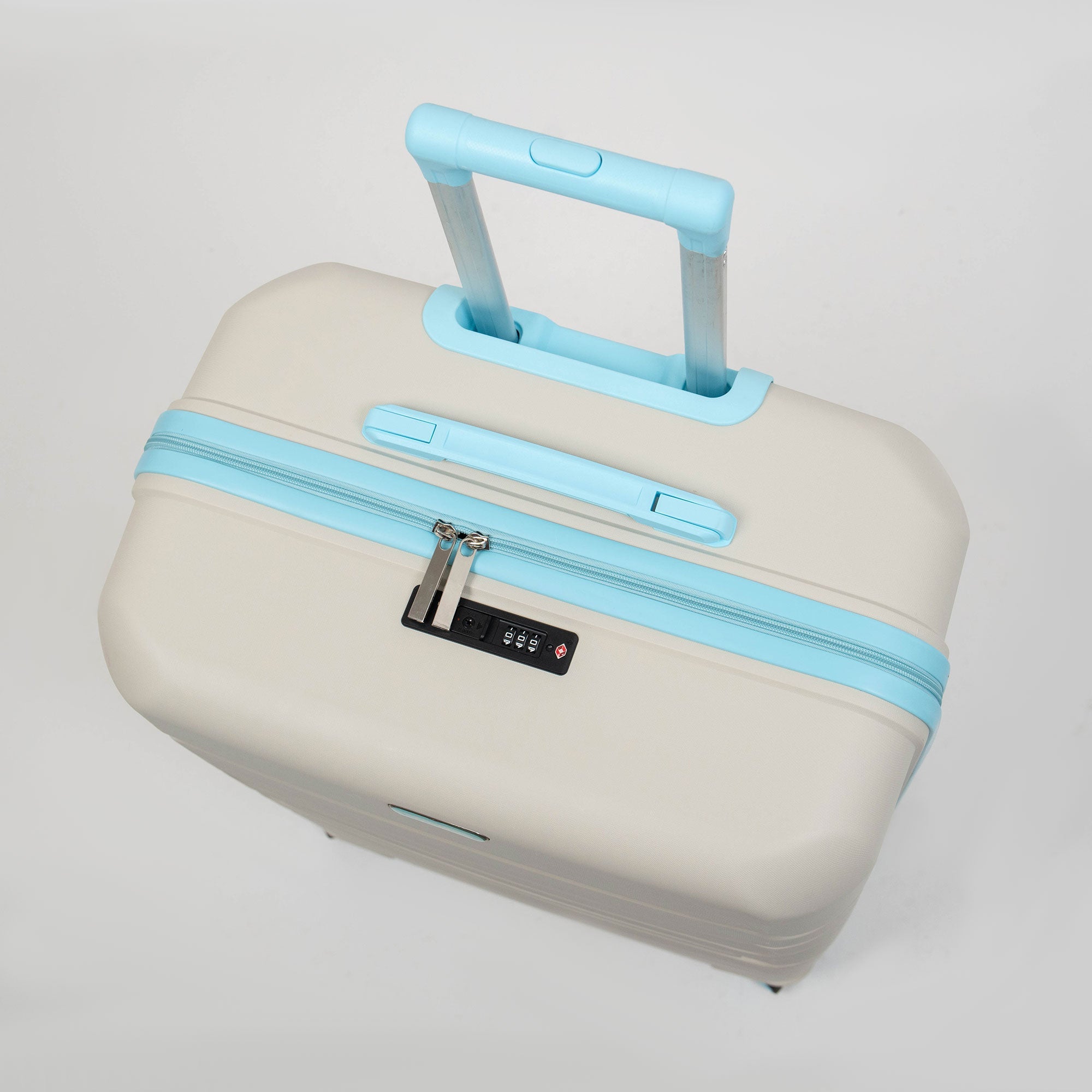 Valise Titou Mat - Beige & Bleu Ciel