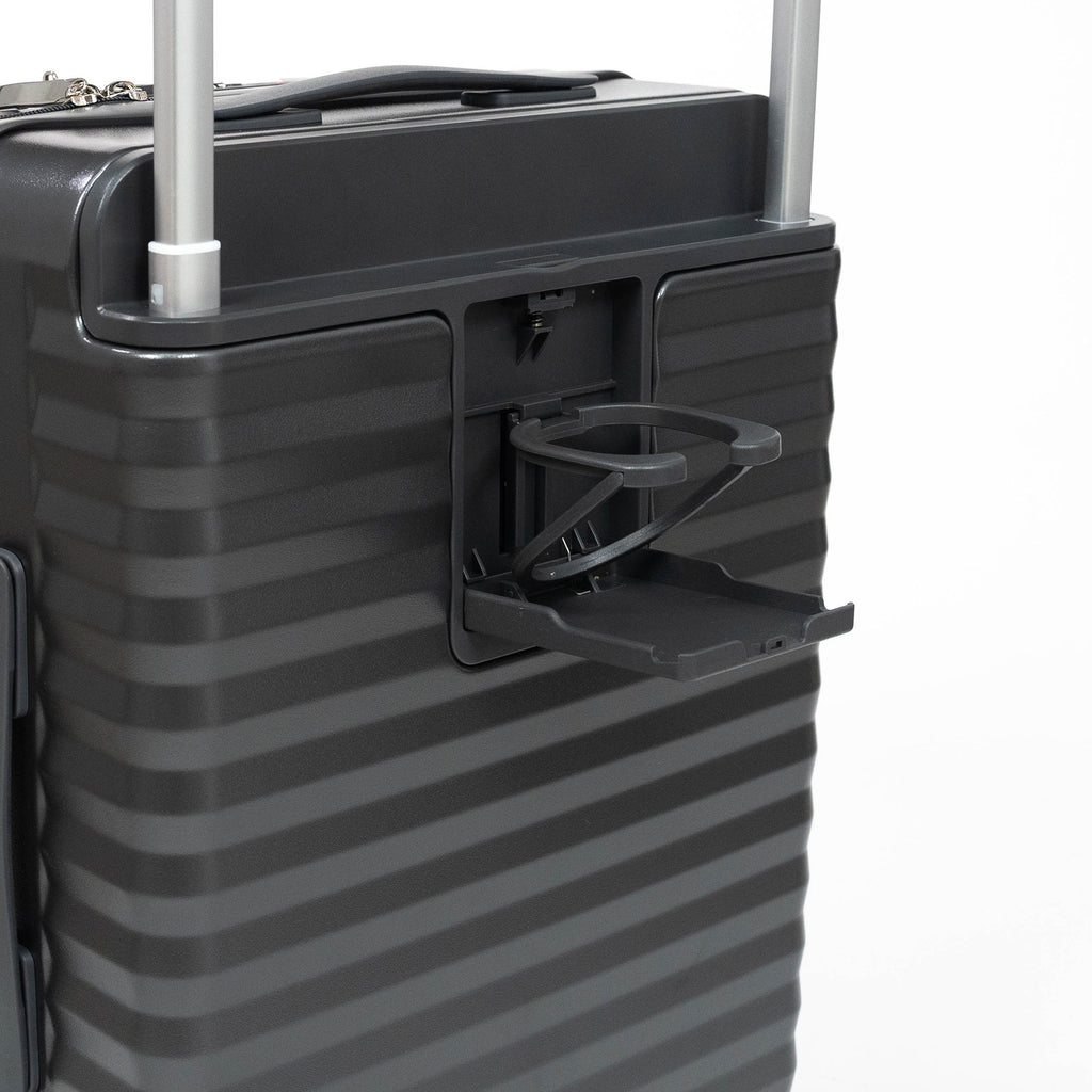 Valise Cabine TITOU Smart Pro – TSA, Port USB, Compartiment Laptop & Porte Goblet - Gris