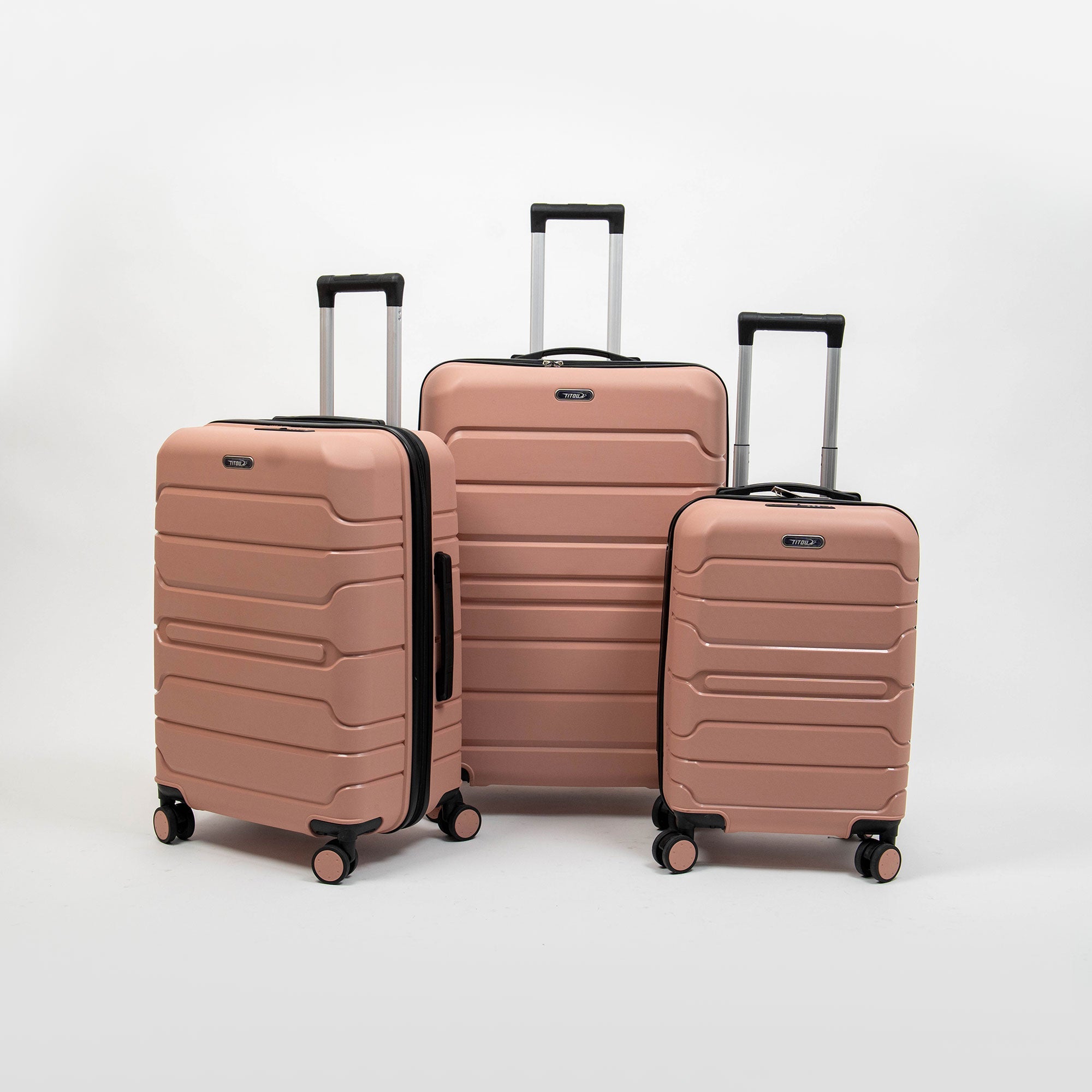 Valise Titou Mat - Saumon & Noir