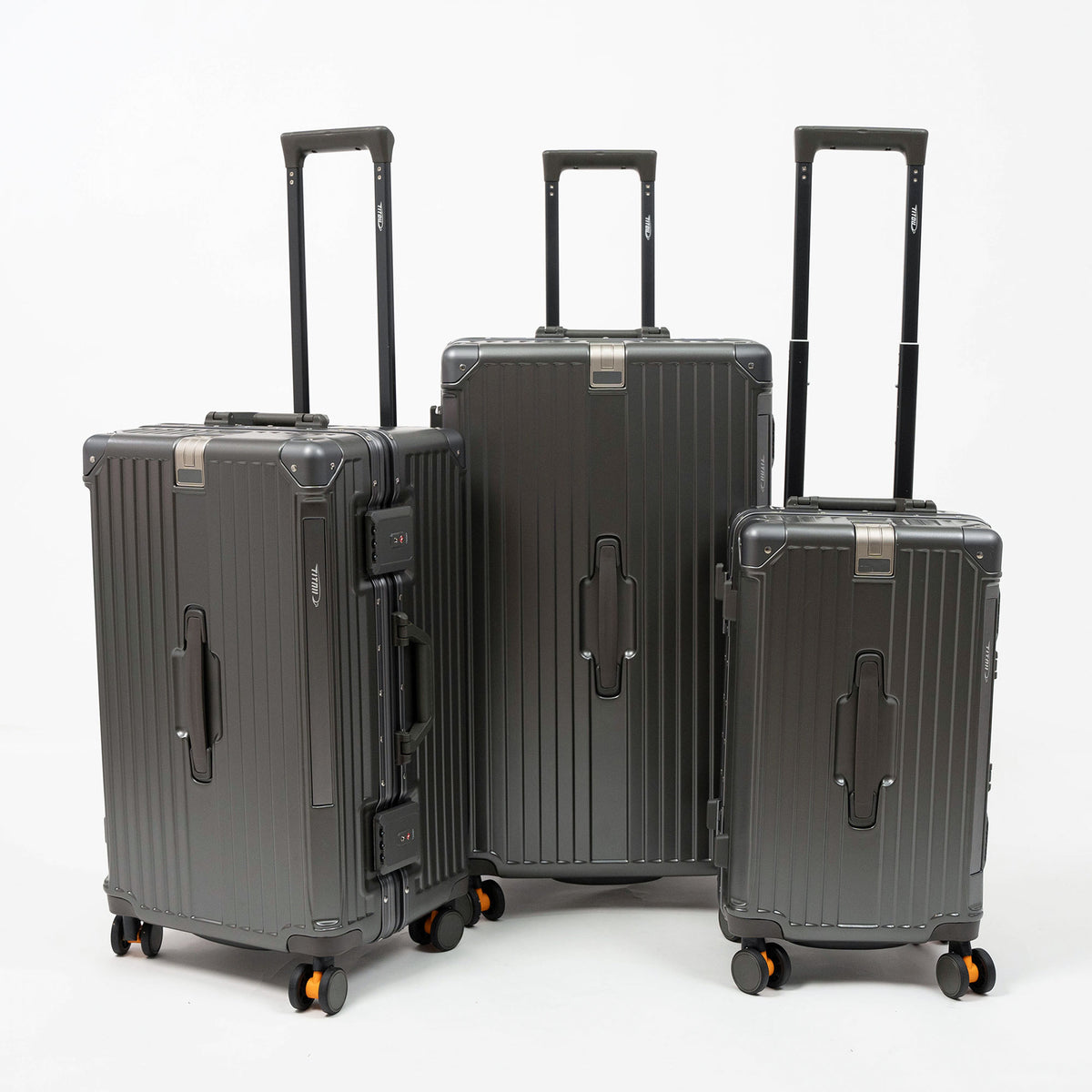 Set de 3 Valises Look Aluminium - Gris