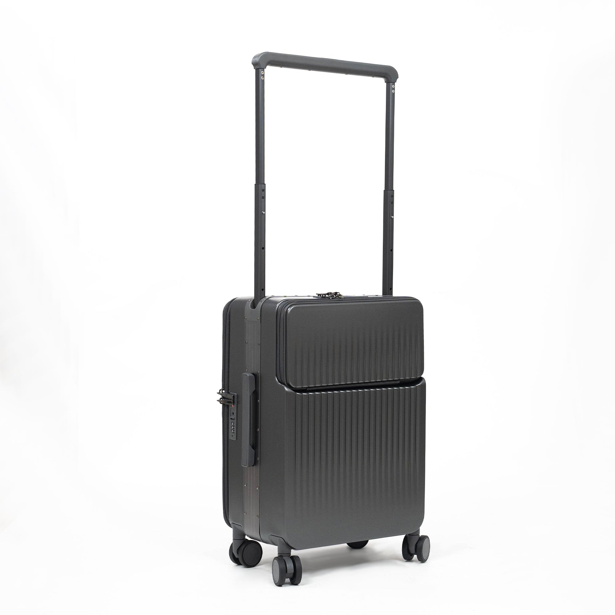 Valise Cabine Premium Business – TSA, Port USB, Compartiment Laptop & Support Téléphone - Gris