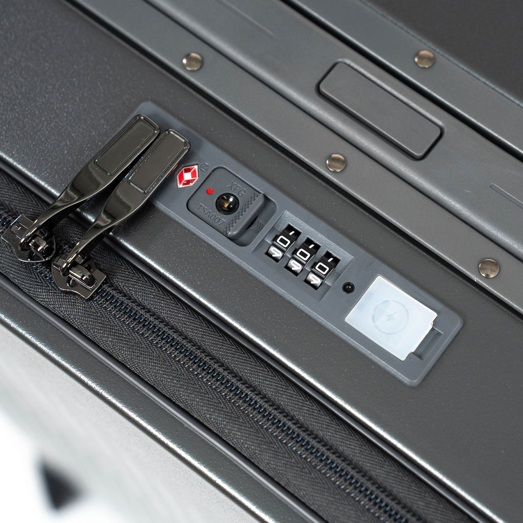 Valise Cabine Premium Business – TSA, Port USB, Compartiment Laptop & Support Téléphone - Gris