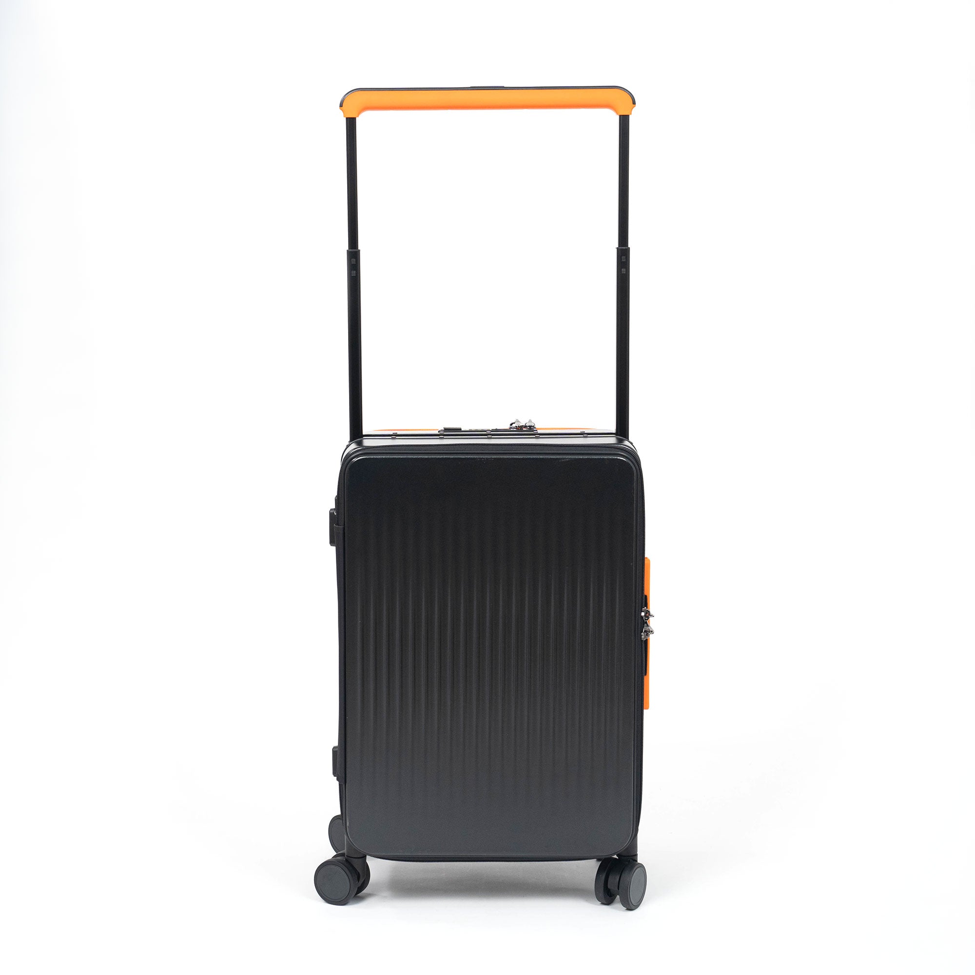 Valise Cabine Premium Business – TSA, Port USB, Compartiment Laptop & Support Téléphone - Noir & Orange