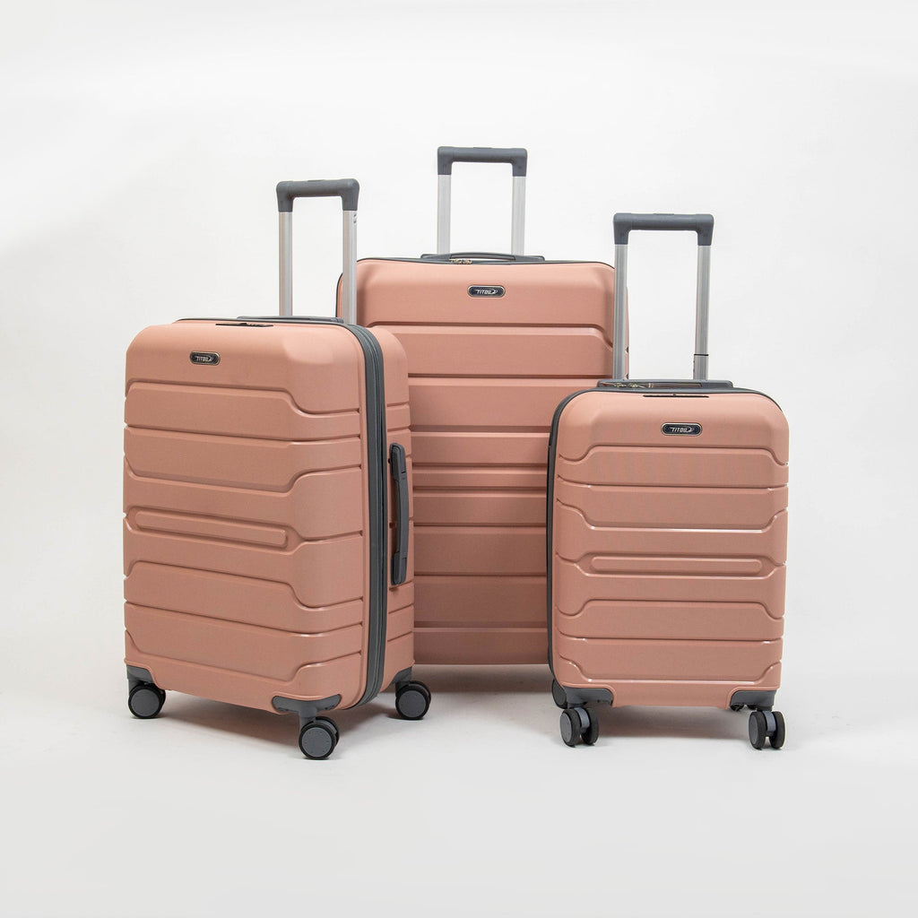 Valise Titou Mat - Saumon & Gris