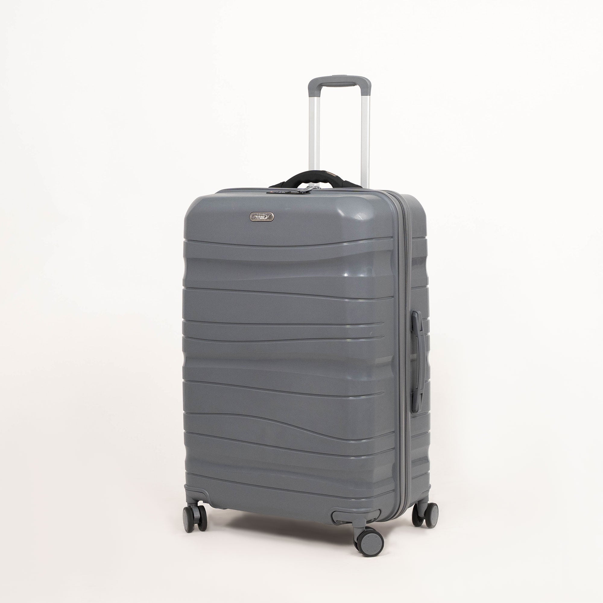 Set de 3 valises Titou avec pèse-bagages intégré et port USB intégré - Gris