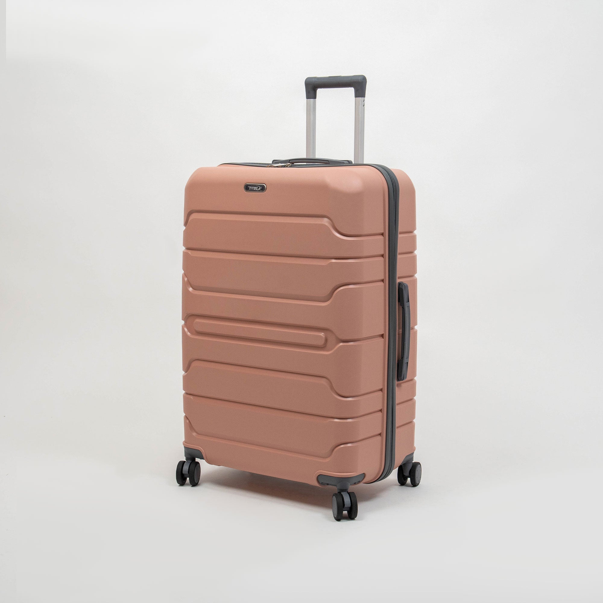 Valise Titou Mat - Saumon & Gris