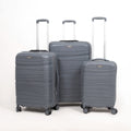 Set de 3 valises Titou avec pèse-bagages intégré et port USB intégré - Gris