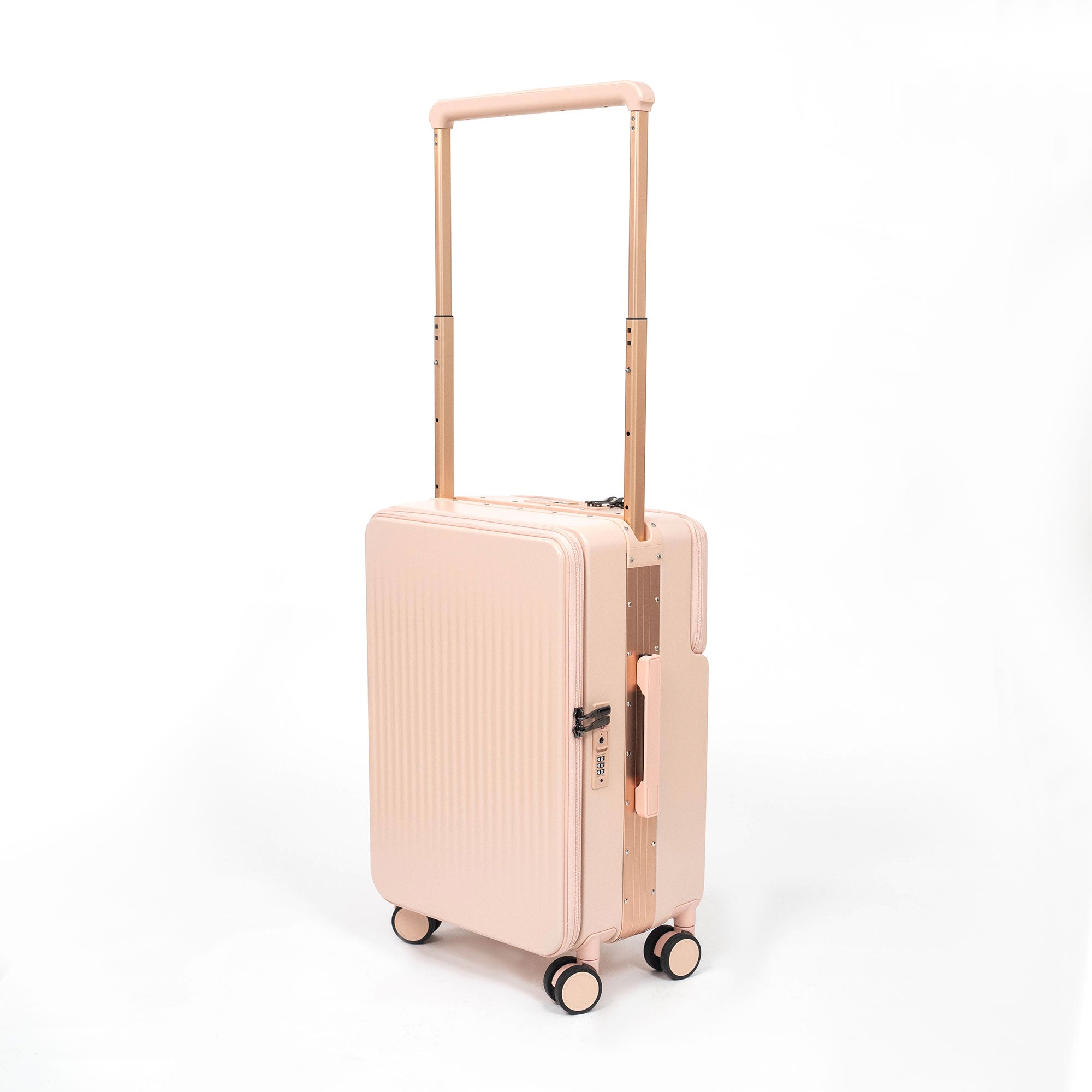 Valise Cabine Premium Business – TSA, Port USB, Compartiment Laptop & Support Téléphone - Saumon