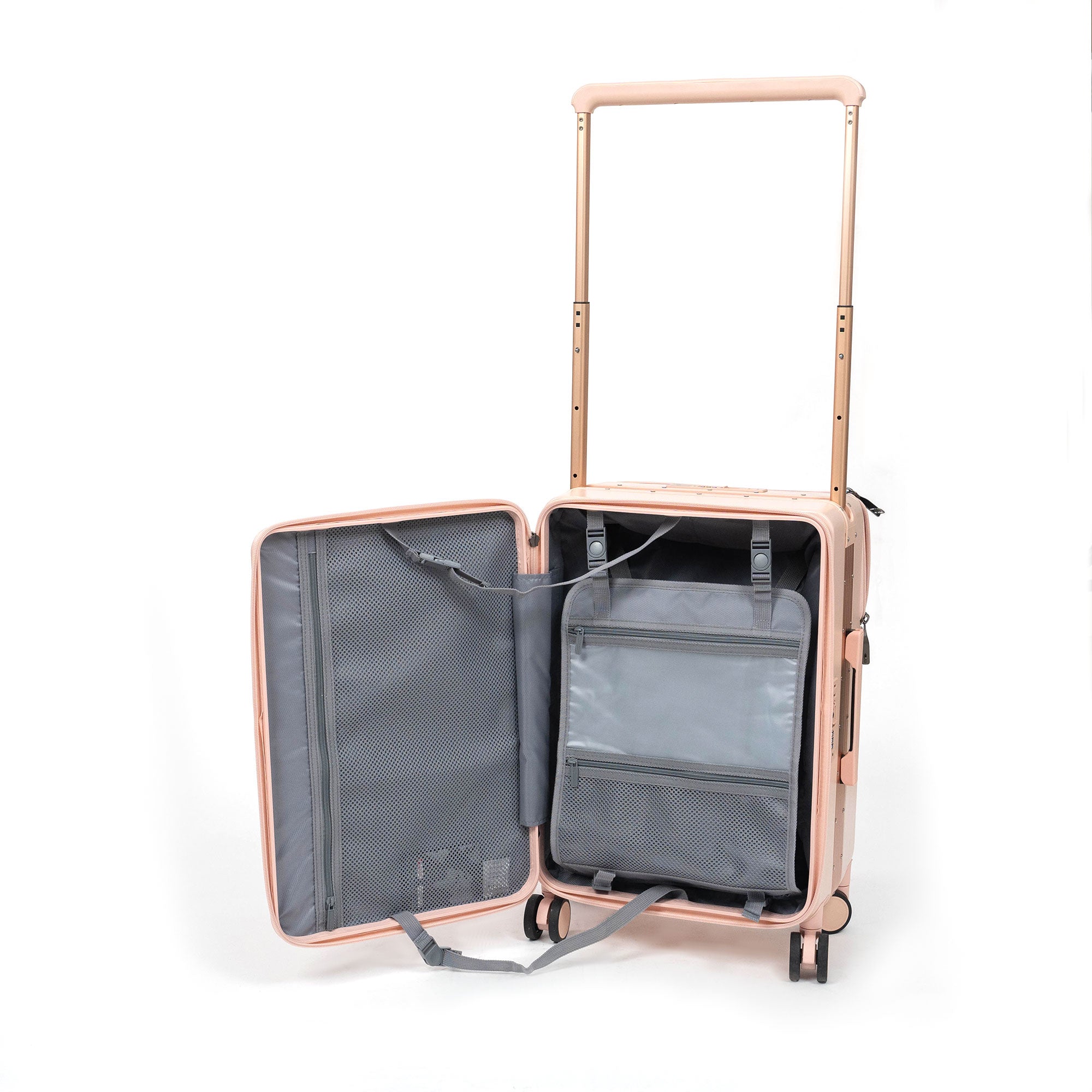 Valise Cabine Premium Business – TSA, Port USB, Compartiment Laptop & Support Téléphone - Saumon