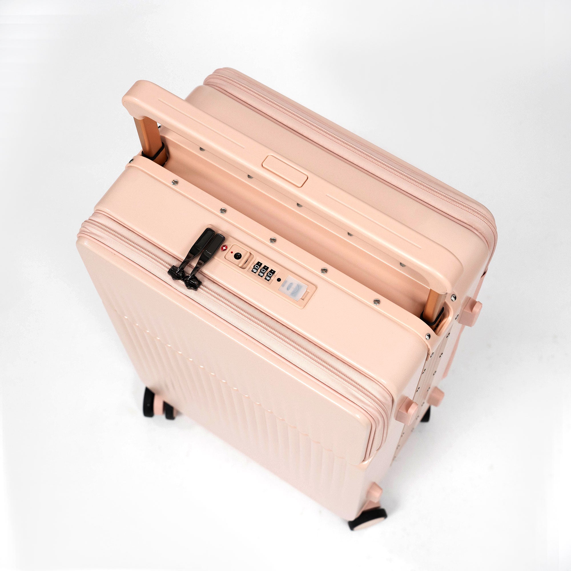 Valise Cabine Premium Business – TSA, Port USB, Compartiment Laptop & Support Téléphone - Saumon