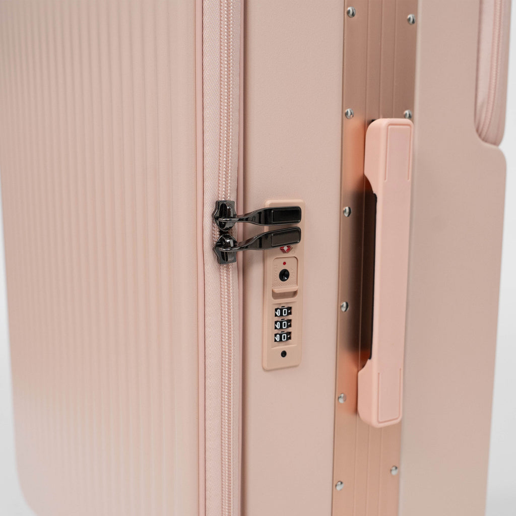 Valise Cabine Premium Business – TSA, Port USB, Compartiment Laptop & Support Téléphone - Saumon