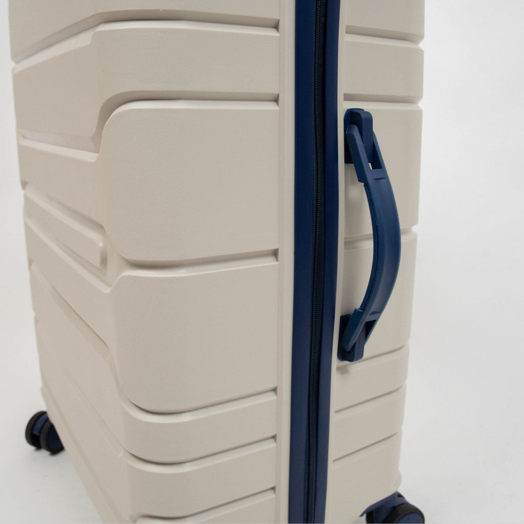 Valise Titou Mat - Beige & BleuMarine