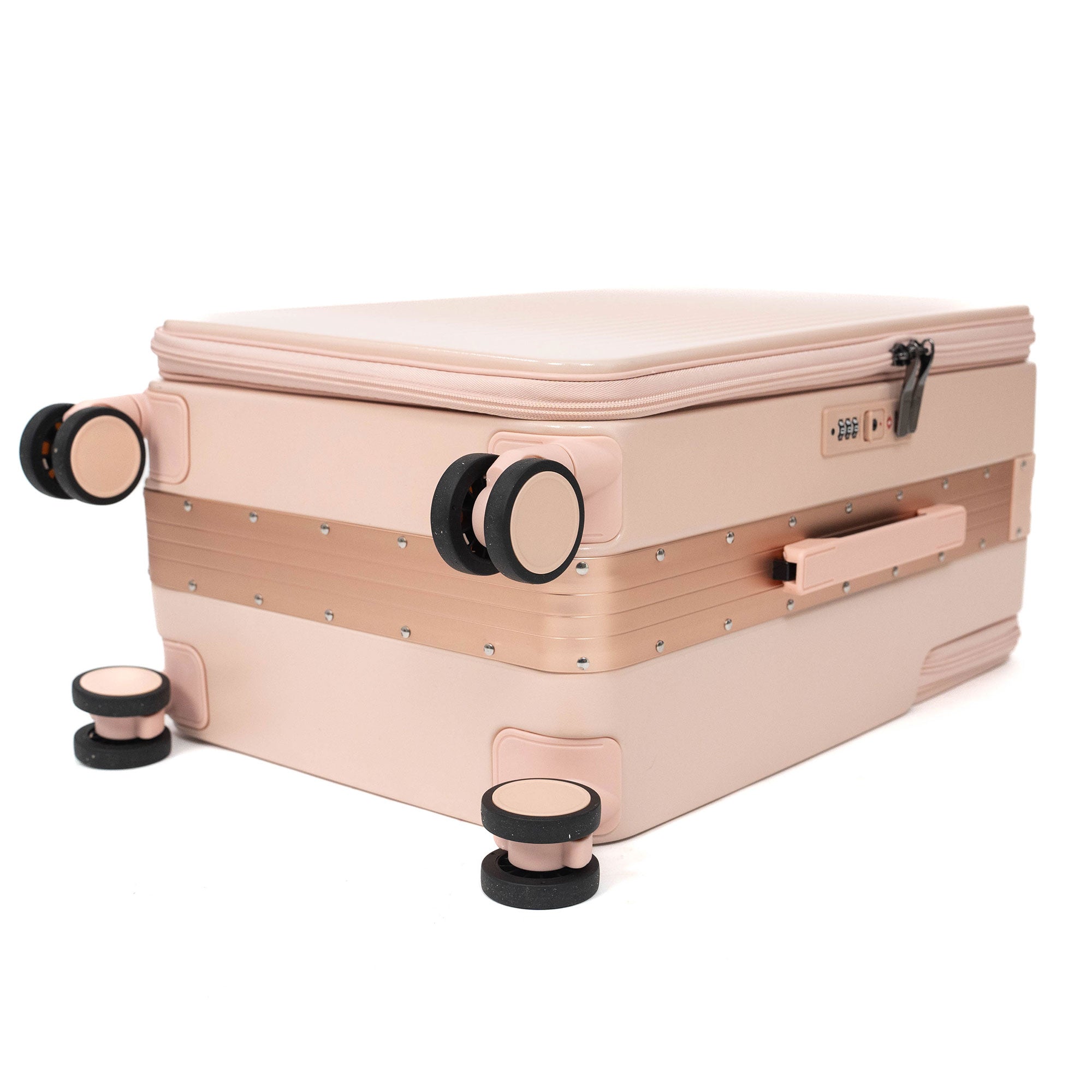 Valise Cabine Premium Business – TSA, Port USB, Compartiment Laptop & Support Téléphone - Saumon