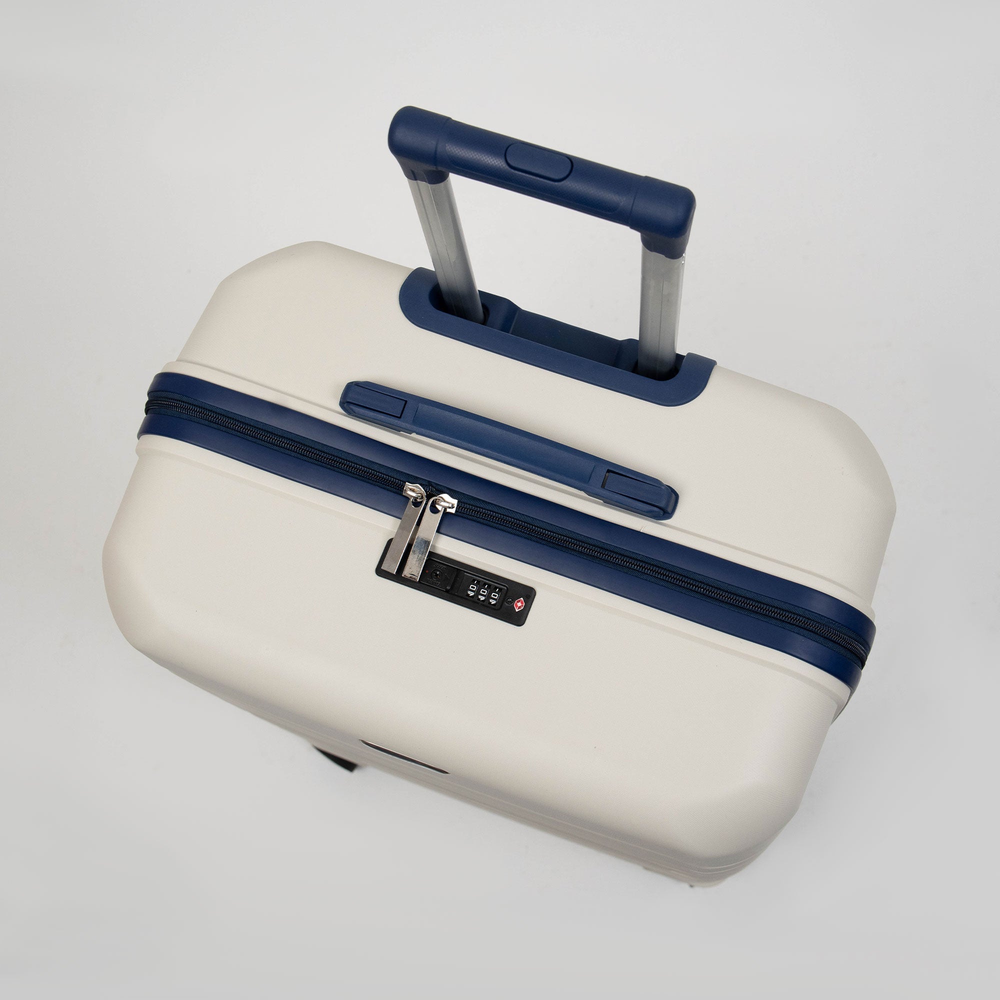 Valise Titou Mat - Beige & BleuMarine