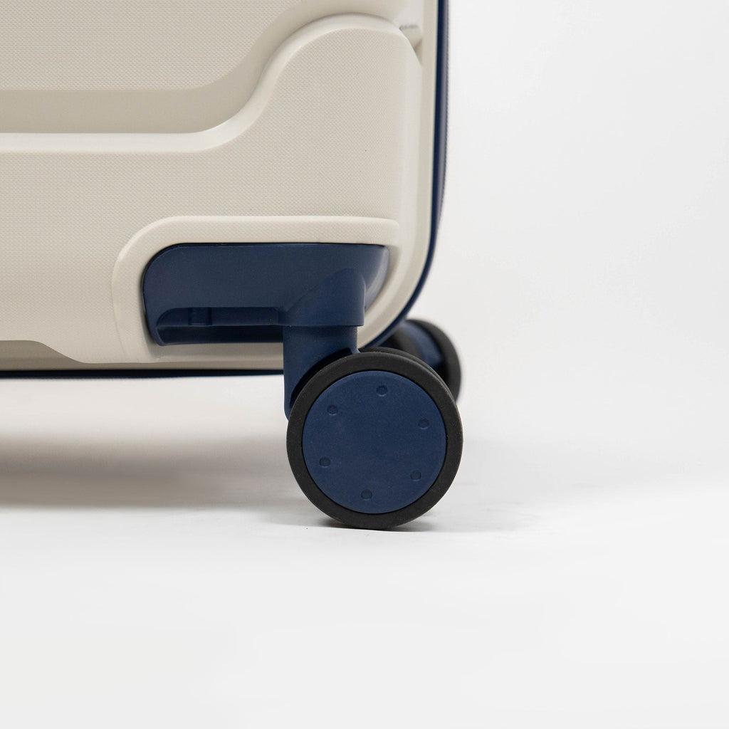 Valise Titou Mat - Beige & BleuMarine