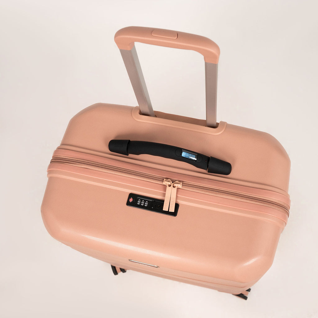 Set de 3 valises Titou avec pèse-bagages intégré et port USB intégré - Saumon