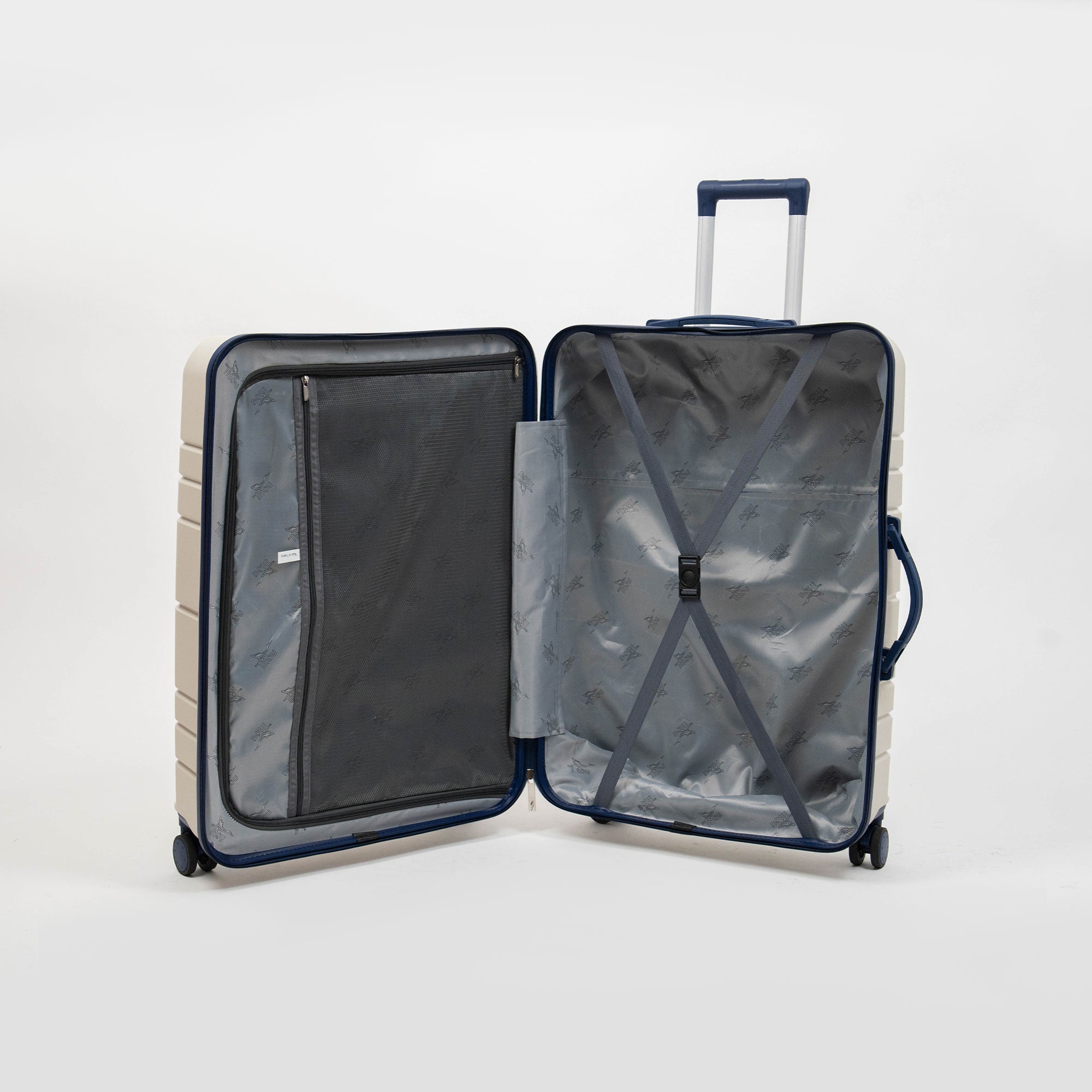 Valise Titou Mat - Beige & BleuMarine
