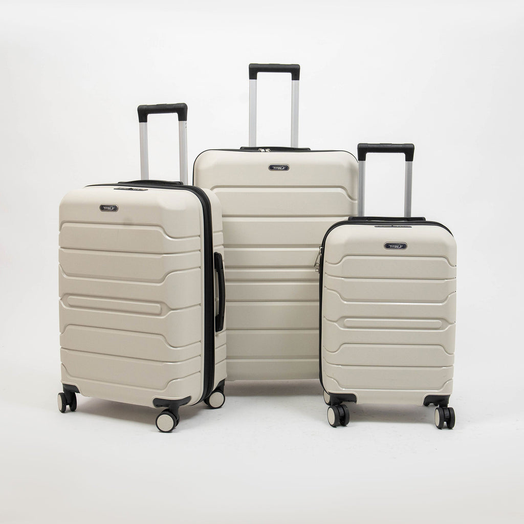 Valise Titou Mat - Beige & Noir