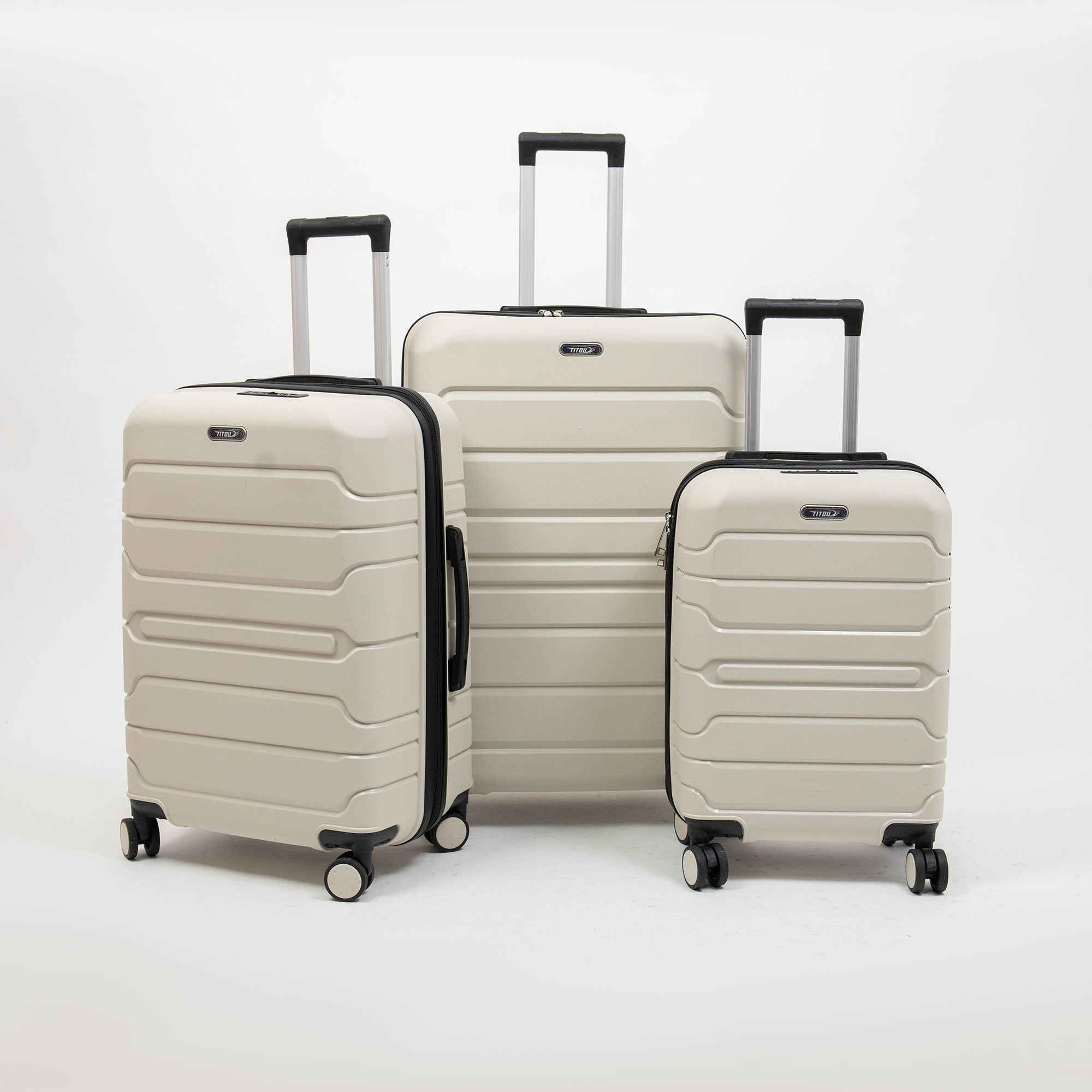 Valise Titou Mat - Beige & Noir