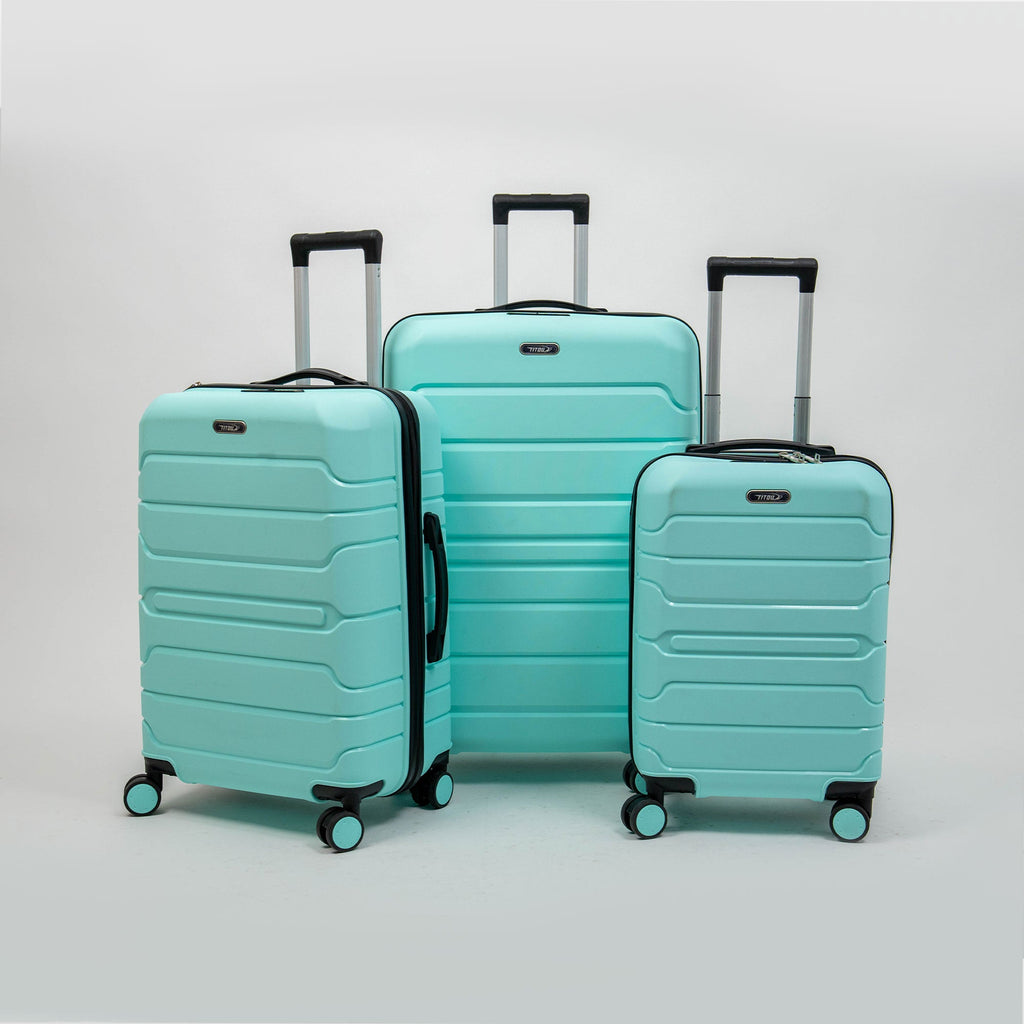 Valise Titou Mat - Vert d'eau & Noir