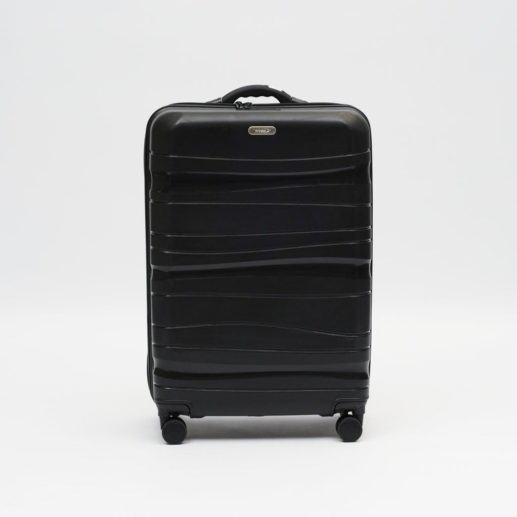 Set de 3 valises Titou avec pèse-bagages intégré et port USB intégré - Noir