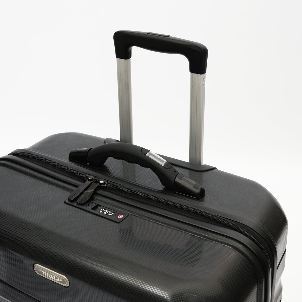 Set de 3 valises Titou avec pèse-bagages intégré et port USB intégré - Noir