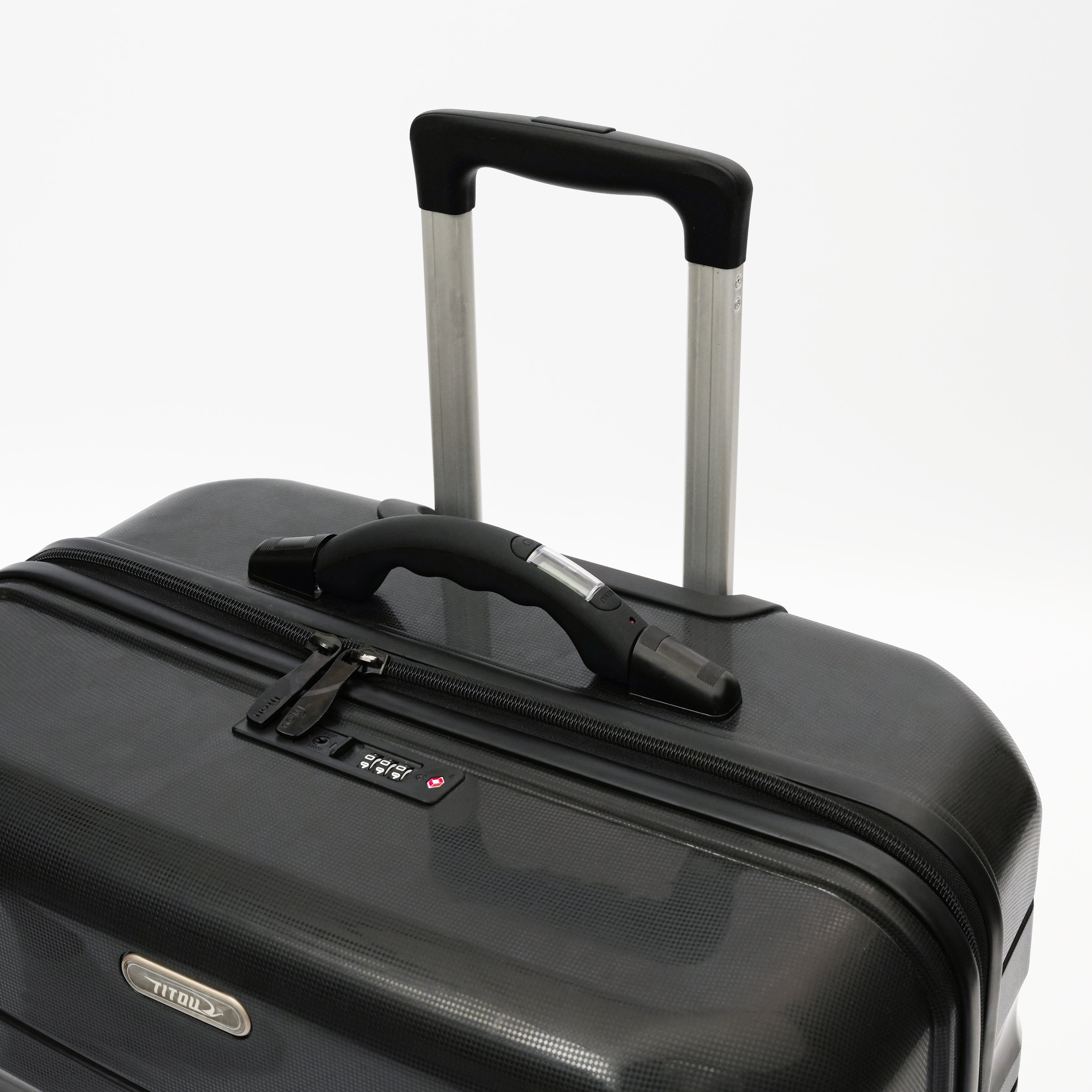 Set de 3 valises Titou avec pèse-bagages intégré et port USB intégré - Noir