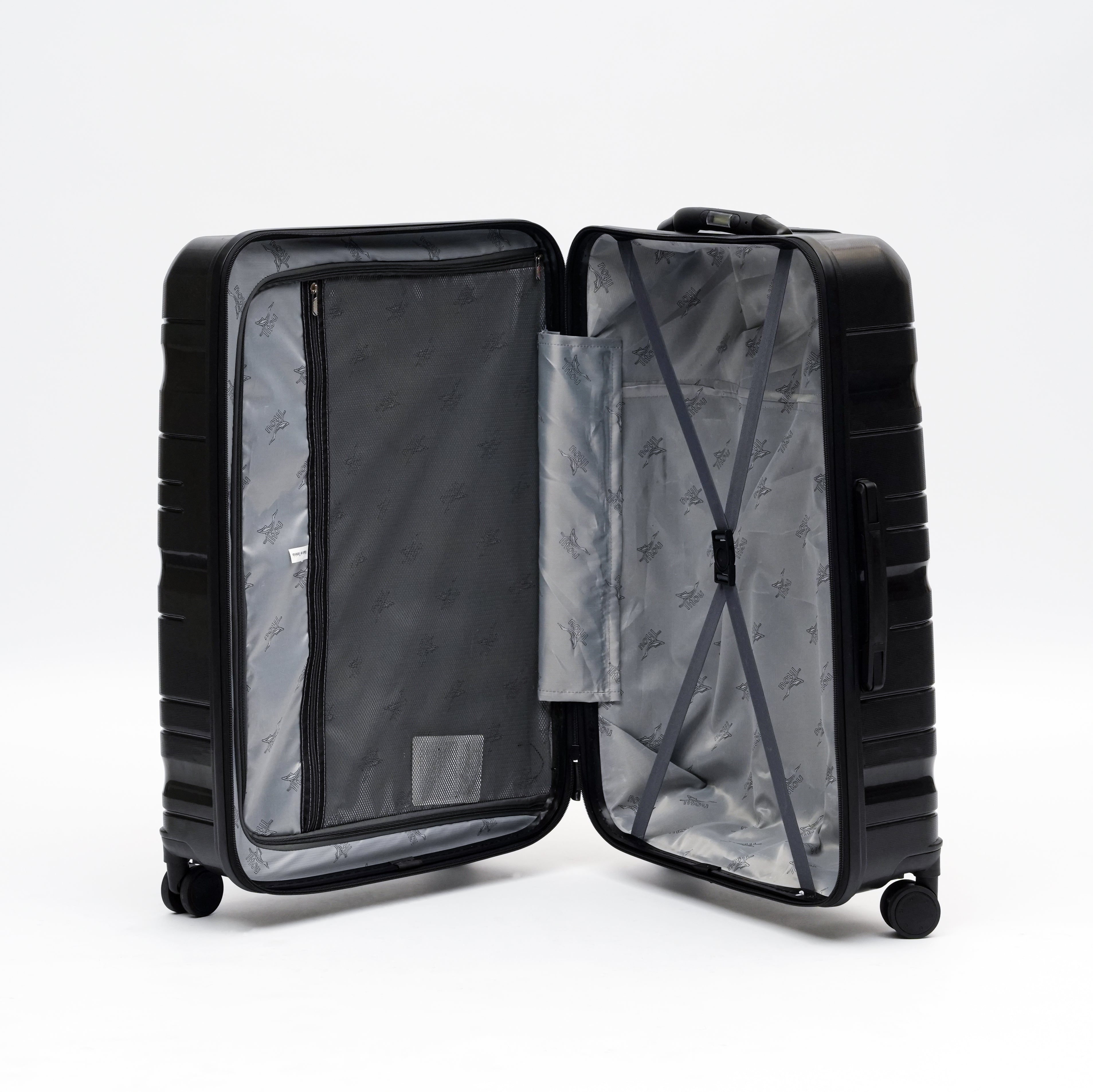 Set de 3 valises Titou avec pèse-bagages intégré et port USB intégré - Noir