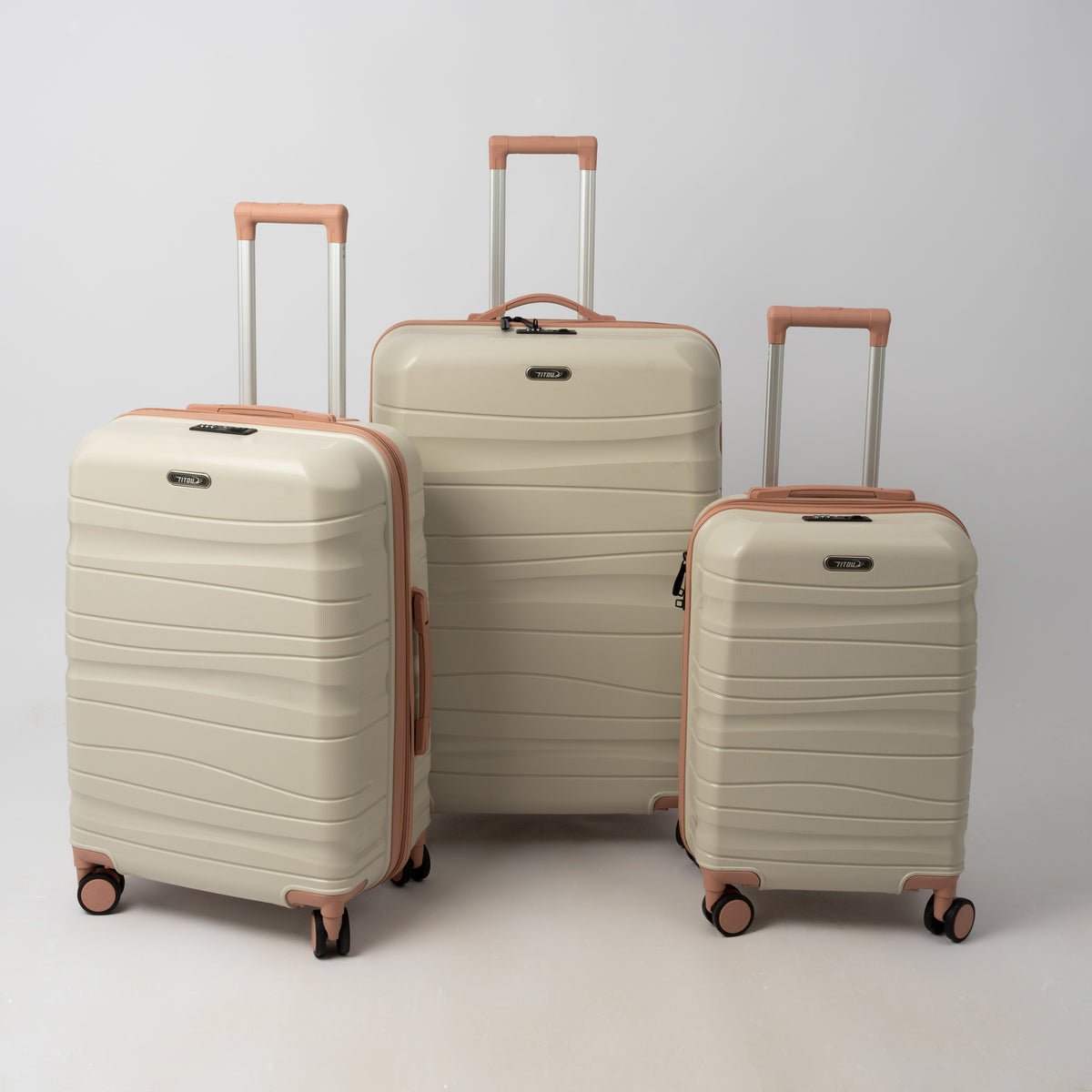 Valise Titou Brilliant - Beige & Saumon