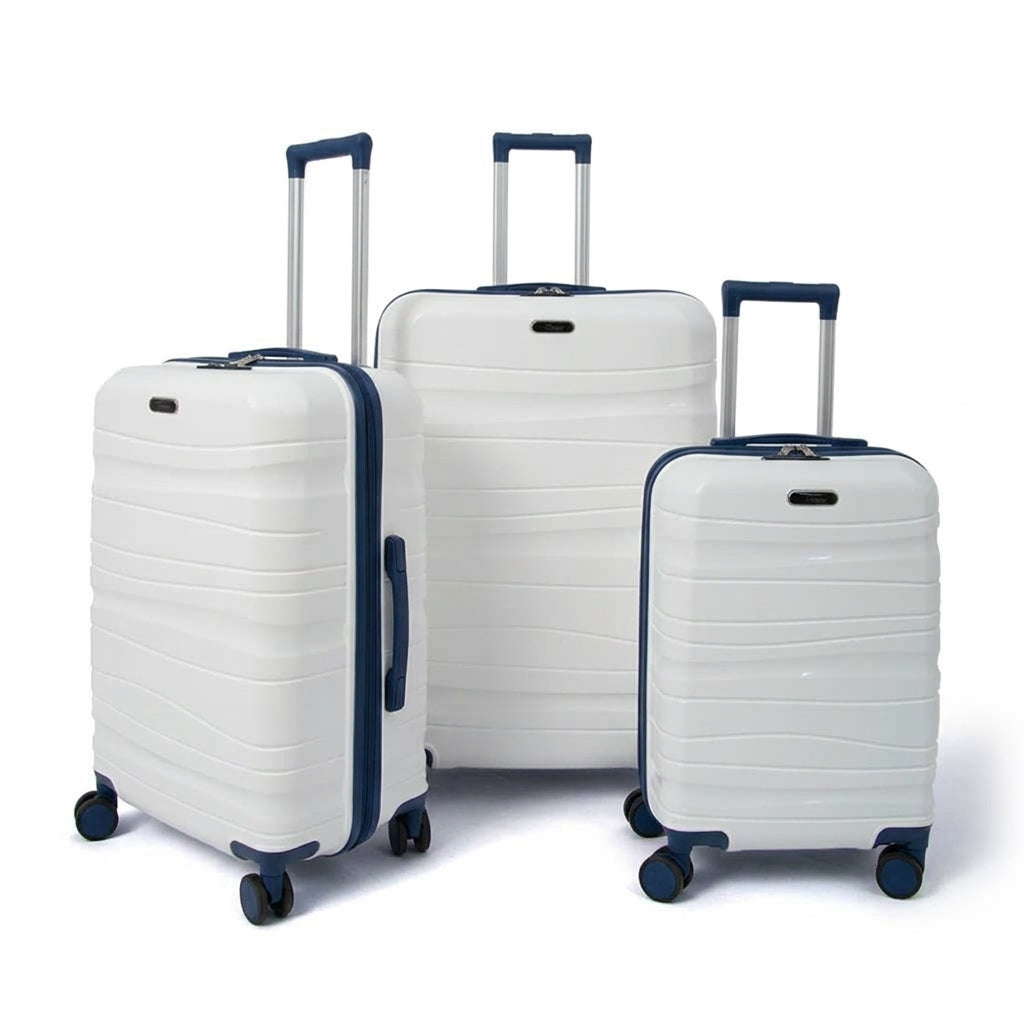 Valise Titou Brilliant - Blanc & Bleu Marine