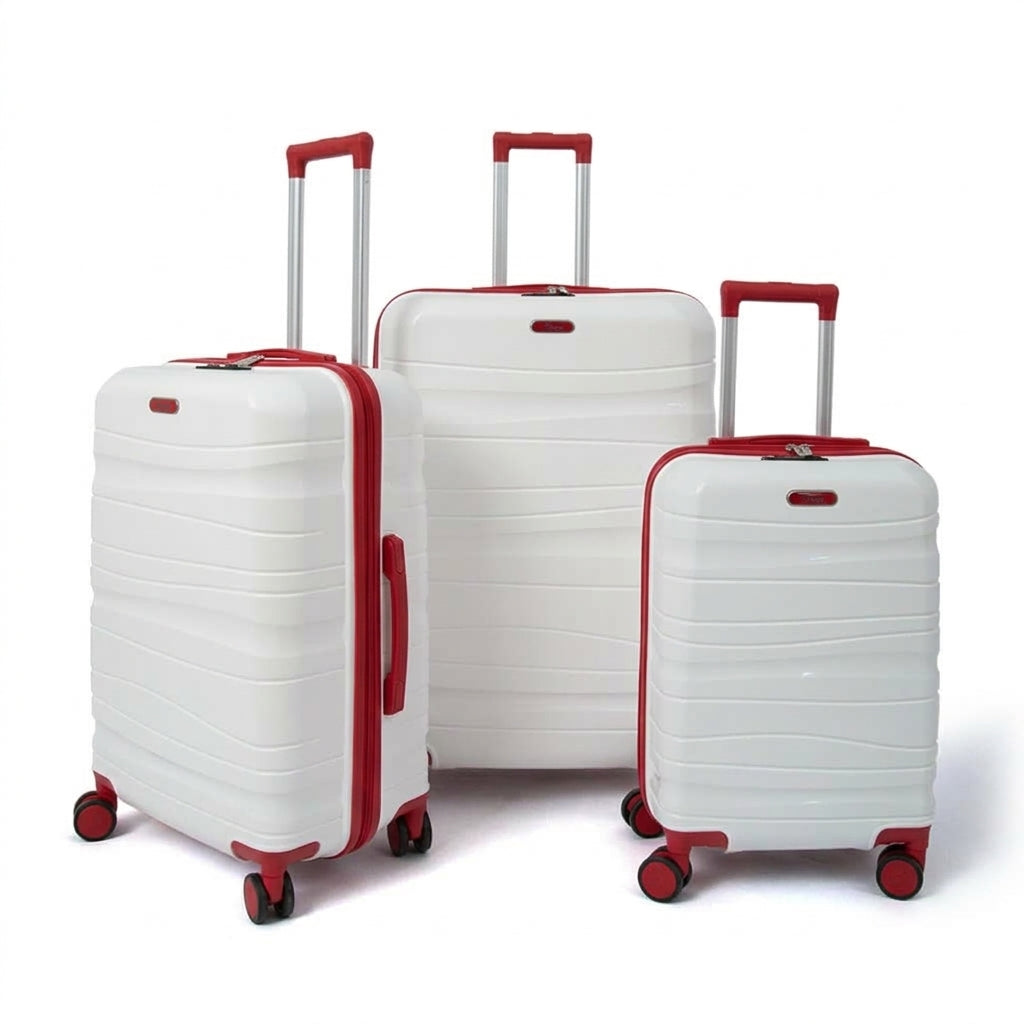 Valise Titou Brilliant - Blanc & Rouge