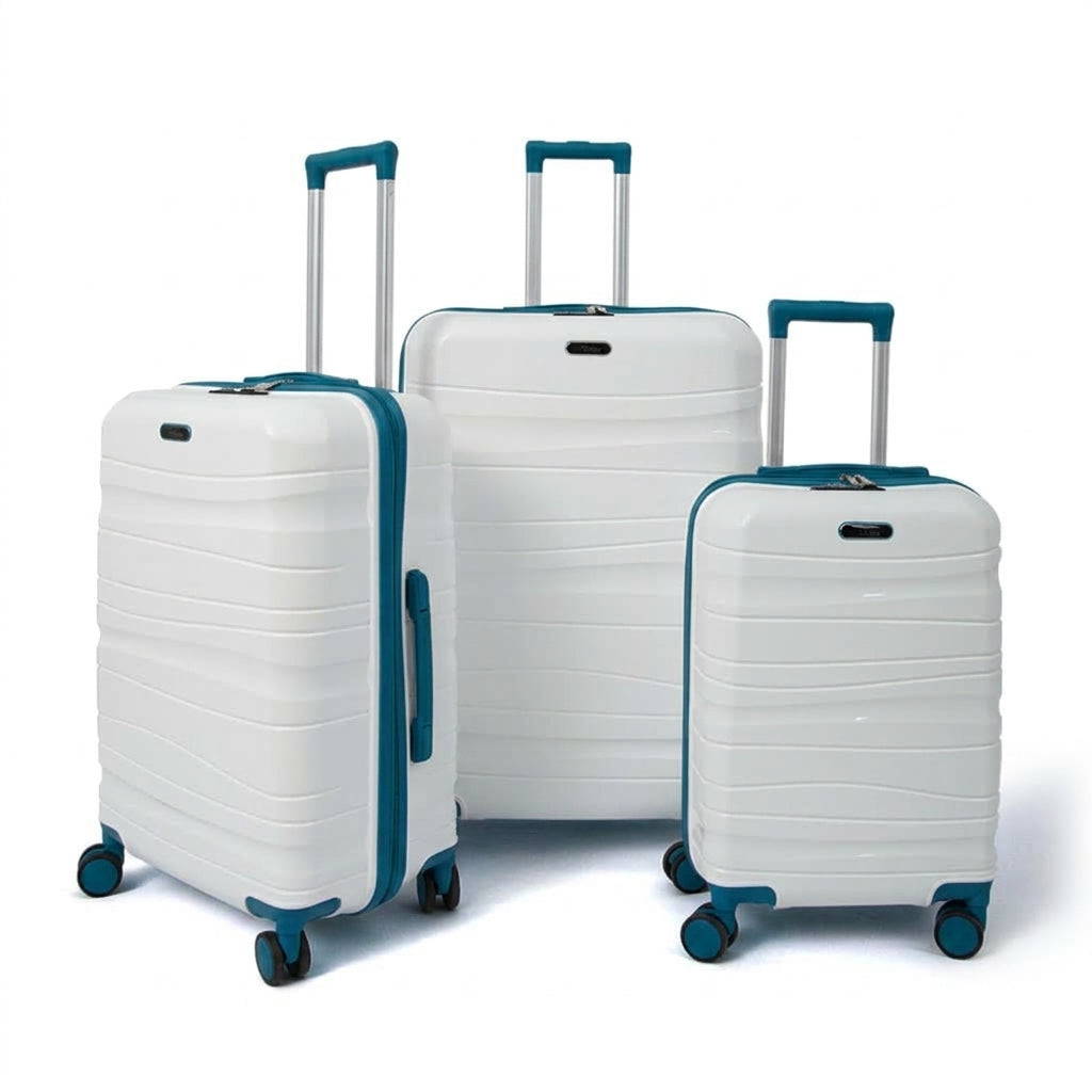 Valise Titou Brilliant - Blanc & Turquoise