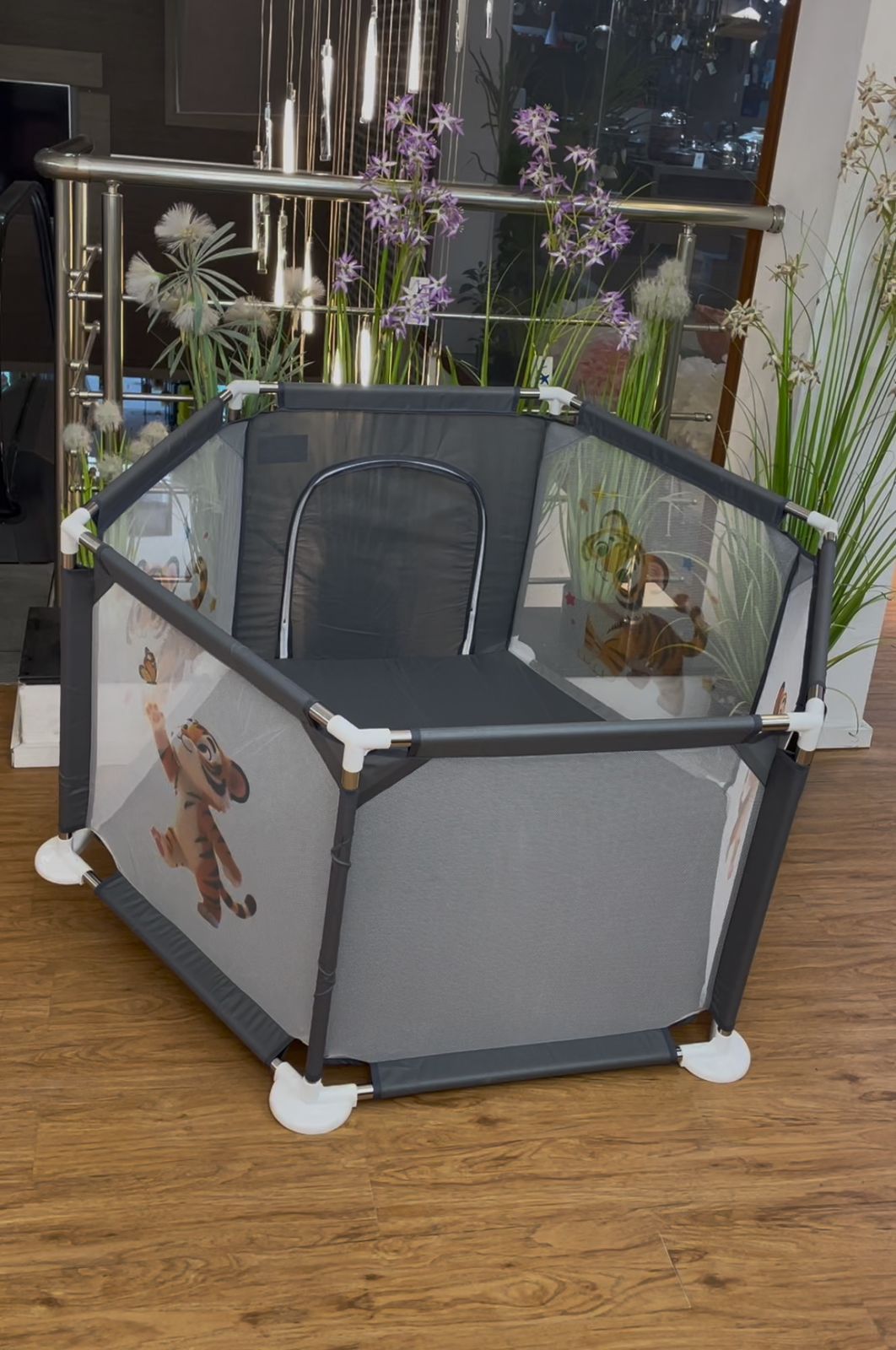Parc Bébé Premium Titou Kids Gris Charbon