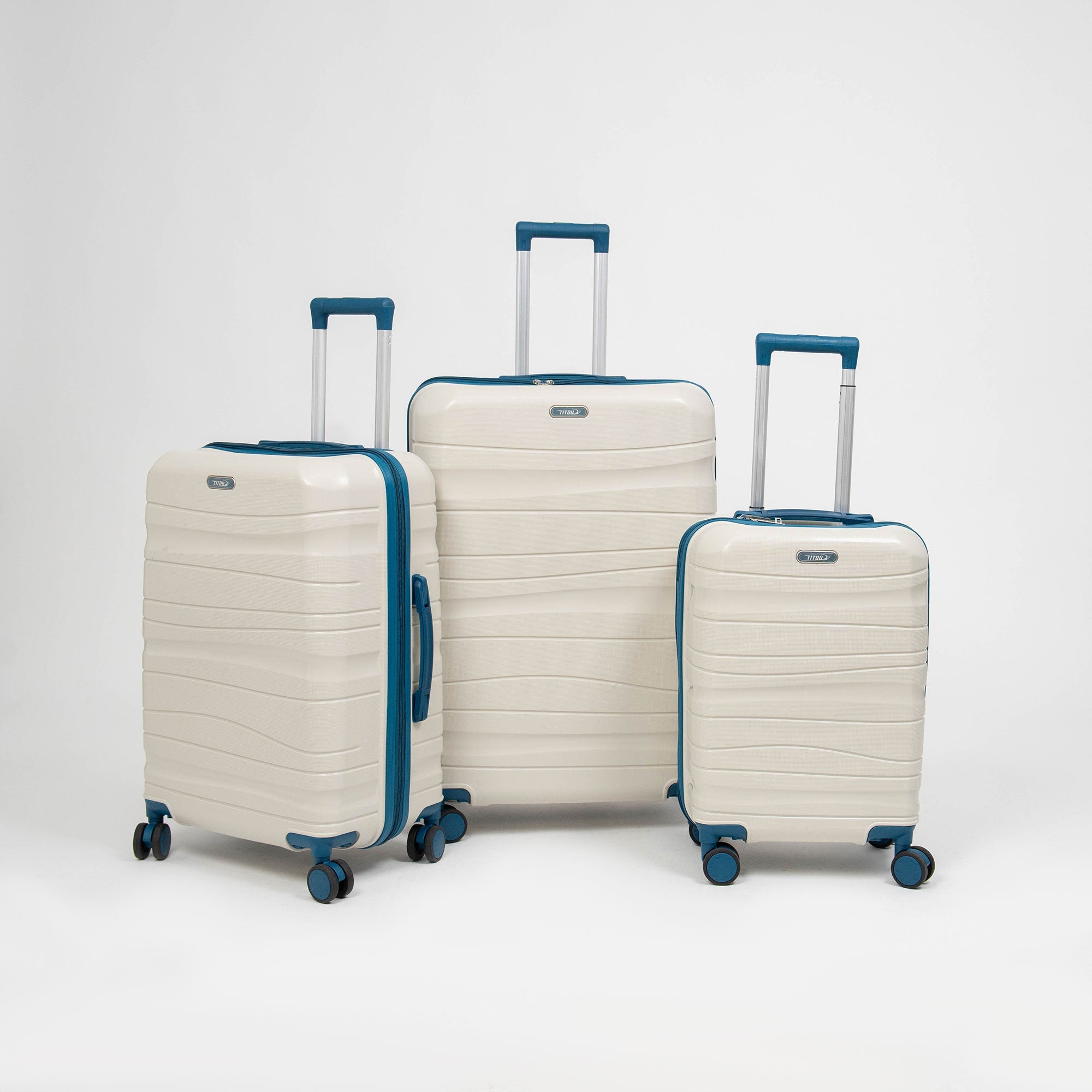 Valise Titou Brilliant - Beige & Turquoise