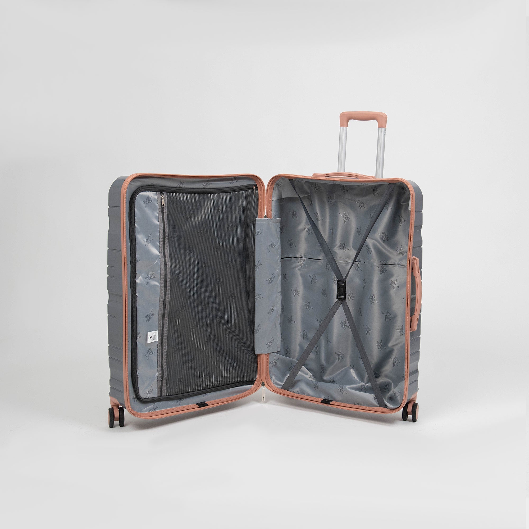Valise Titou Brilliant - Gris & Saumon