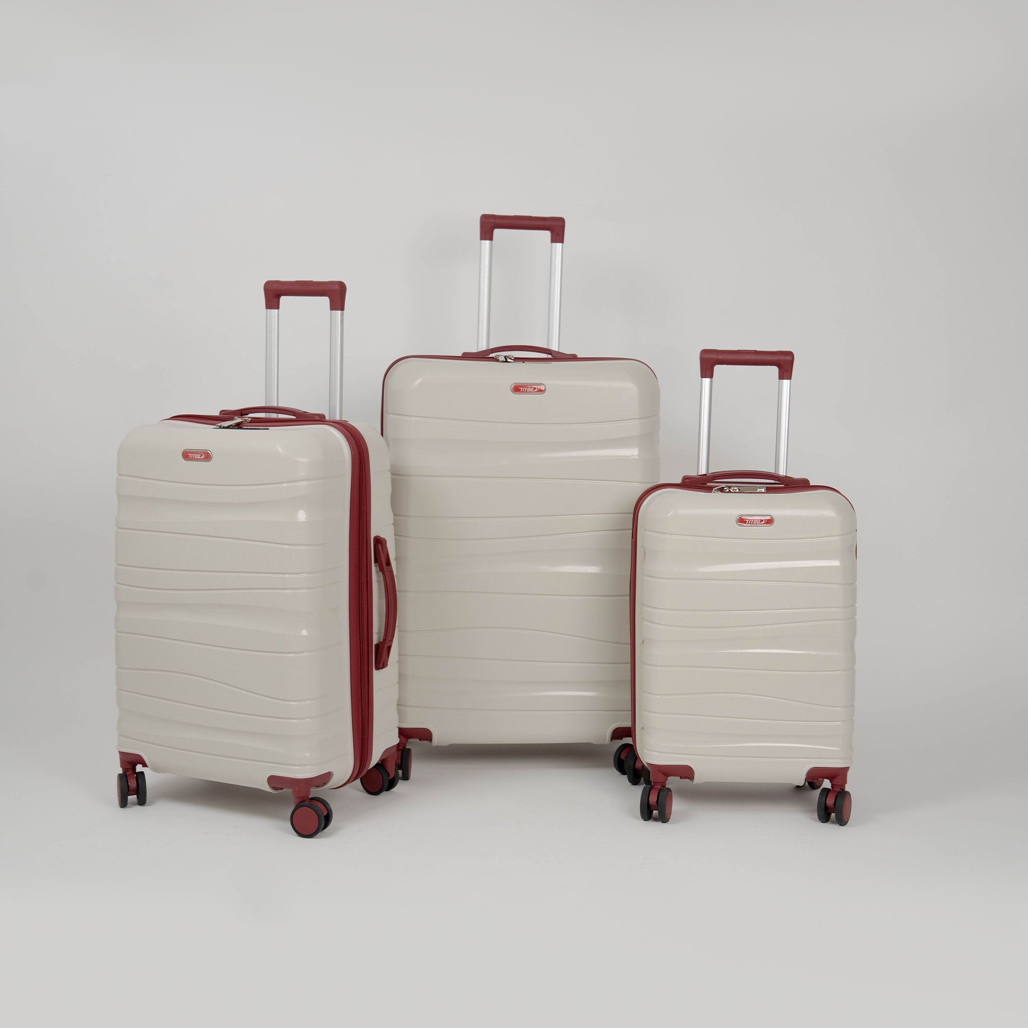 Valise Titou Brilliant - Beige & Burgundy