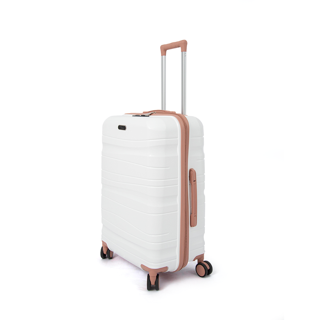 Valise Titou Brilliant - Blanc & Saumon