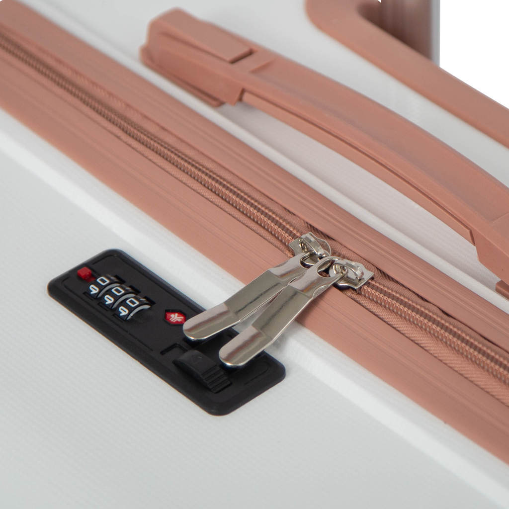 Valise Titou Brilliant - Blanc & Saumon